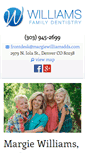 Mobile Screenshot of margiewilliamsdds.com